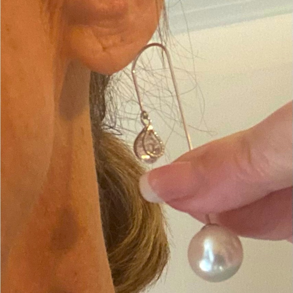 Premier faux crystal and peal earrings